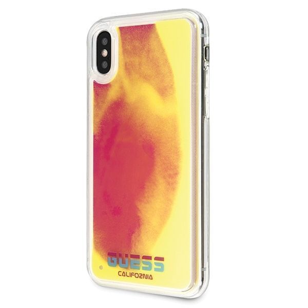 Etui Ochronne Guess California Glow In The Dark Różowe dla iPhone X/Xs