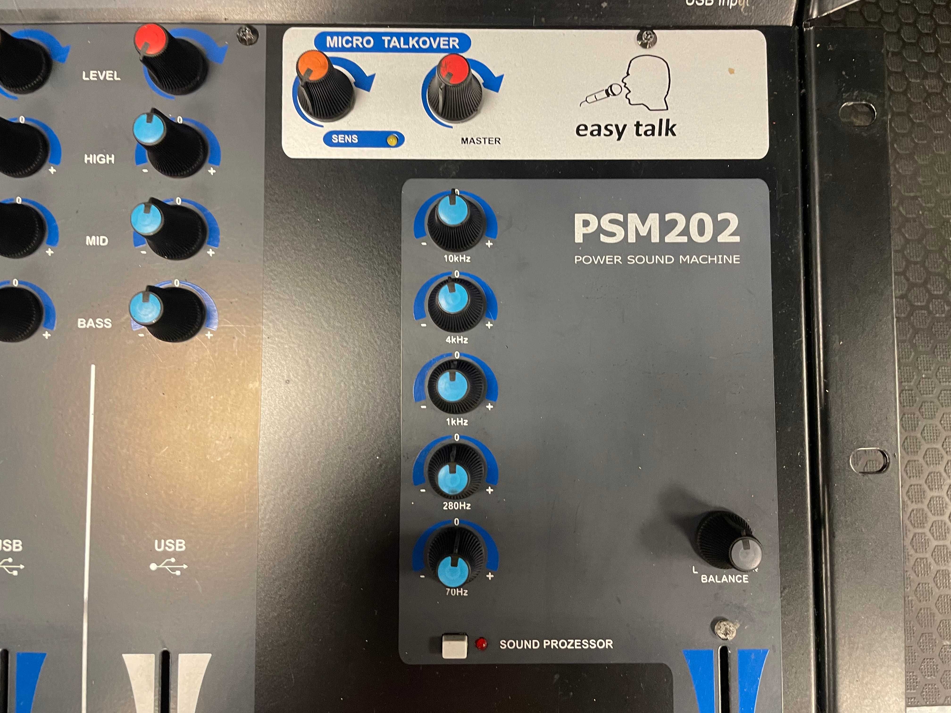 Powermikser Maintronic PSM-202 CD/MP3 USB,  Talkover, EQ,  2x400W w 4R