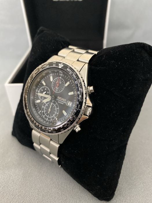 Klasyczny zegarek Seiko 7T92-0CF0 Pilot Flightmaster