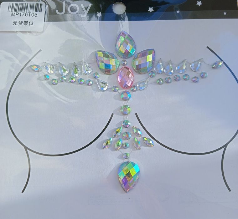 Стразы на грудь, тело и лицо, пестисы