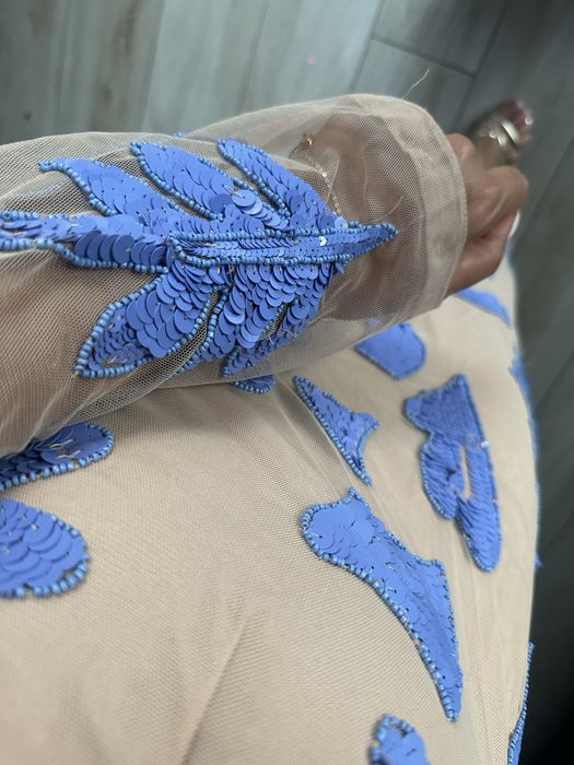 Topshop top shop sukienka maxi asos 34 xs dluga w cekiny kamienie