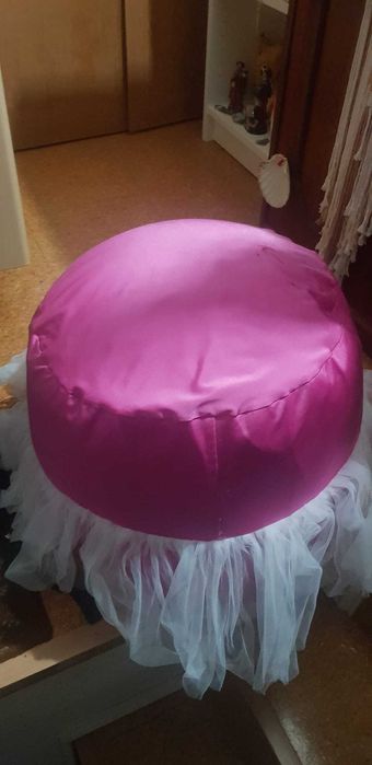 puf infantil cor de rosa
