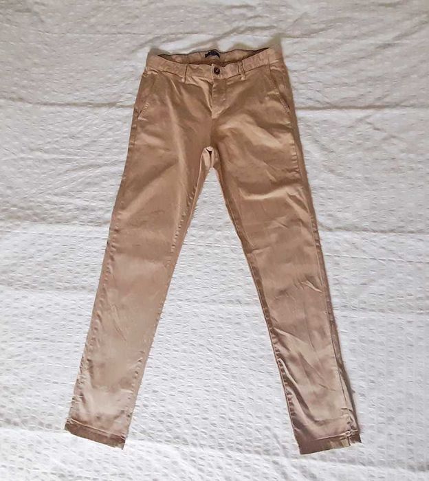 Calças Chino Castanho Claro Homem 38