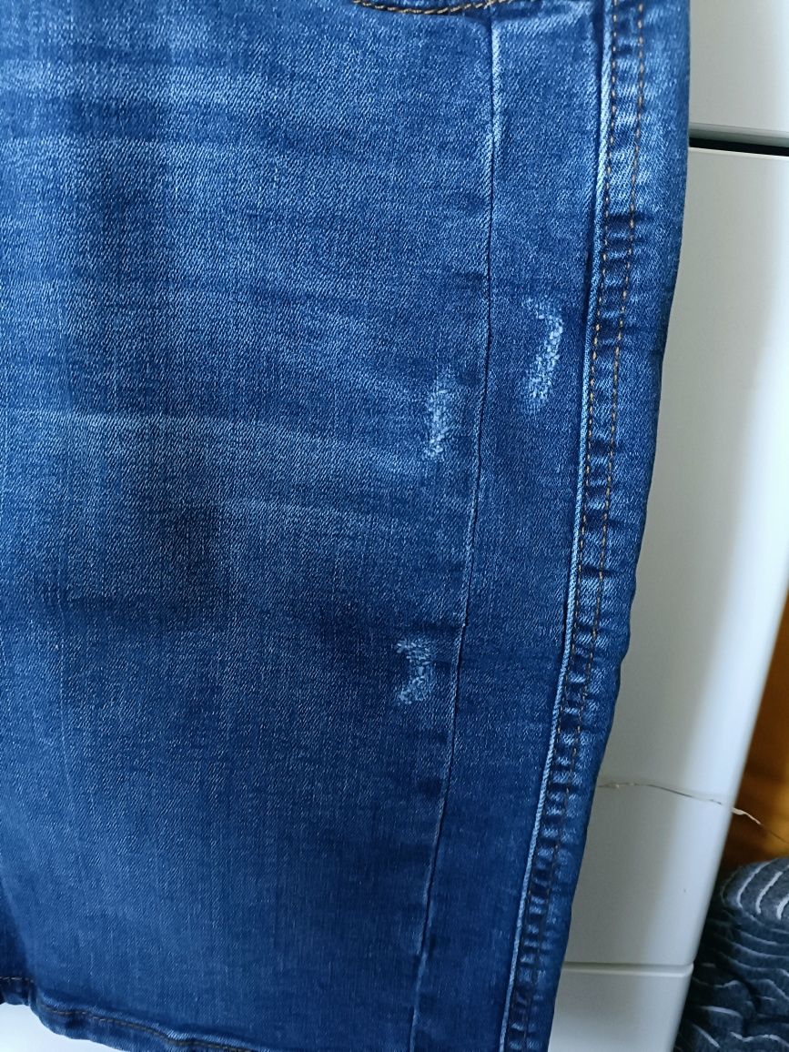 Spódnica jeansowa Esprit r.36 nowa przecierana rozciągliwa mini
