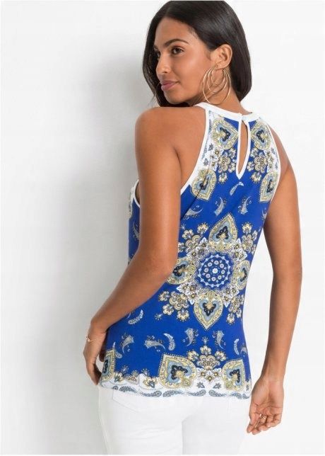 B.P.C top wzorzysty letni z nadrukiem r.48/50