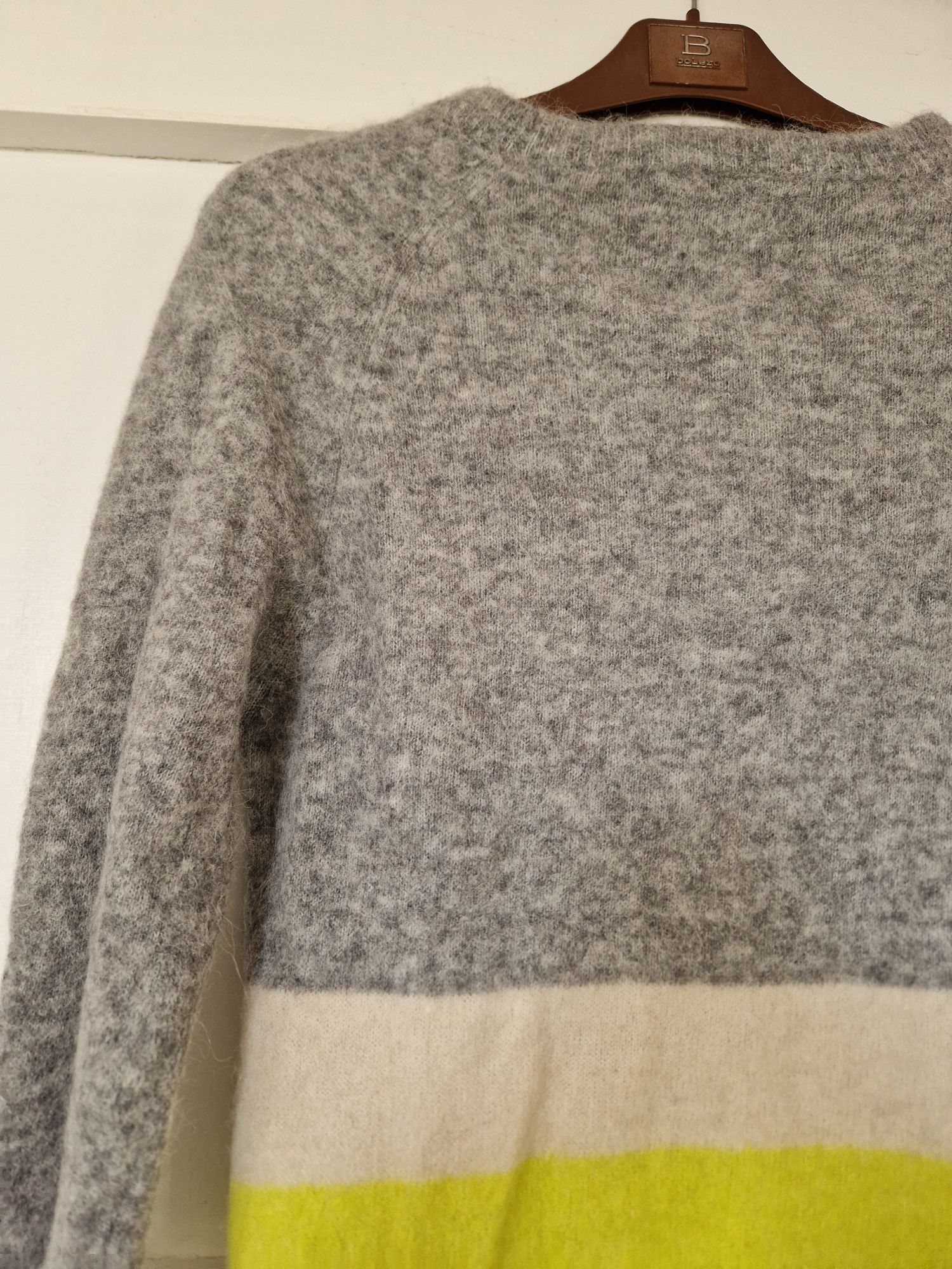 Samsoe Samsoe sweter XS/S szary alpaka wełna merino