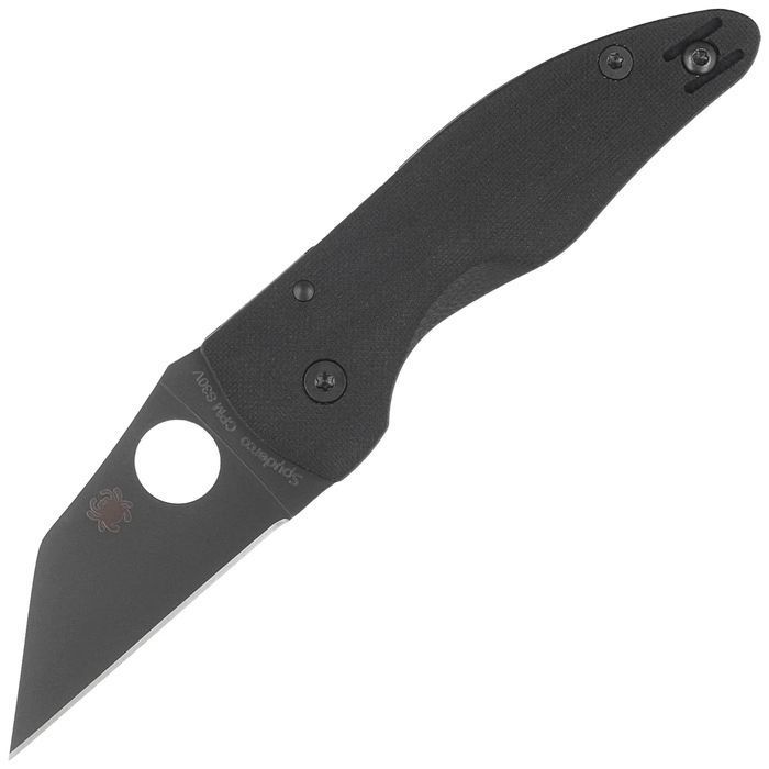 Nóż składany Spyderco MicroJimbo Black G10, Black DLC Plain CPM S30V b