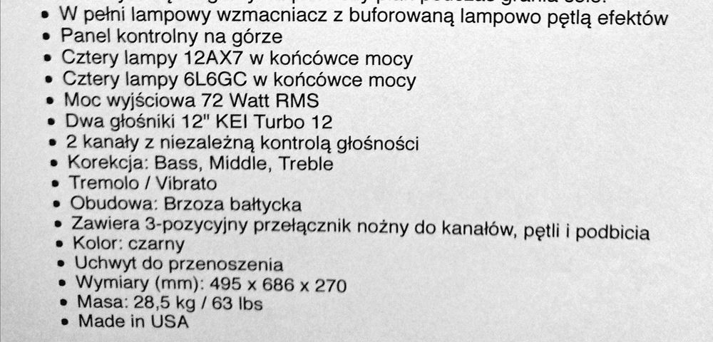 Kustom 72 coupe 2x12 Wzmacniacz gitarowy