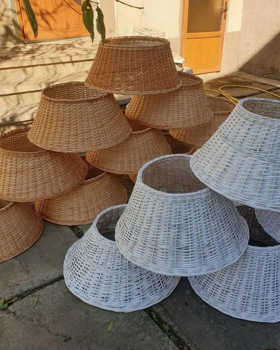 Плетений кошик під ялинку натуральний світло-коричневий 65 70 75 80 см