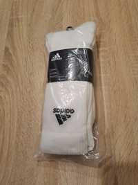 Skarpety Adidas wysokie 3 pary białych.