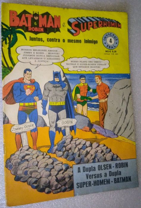 Antiga banda desenhada Batman e SuperHomem da abal 1967