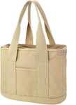 Fecialy Damska torba typu tote bag z płótna z wieloma kieszeniami