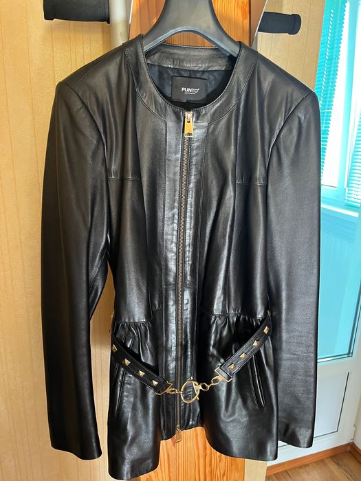 Куртка чорна з натуральної шкіри