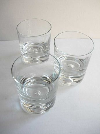 trzy szklanki vintage PRL