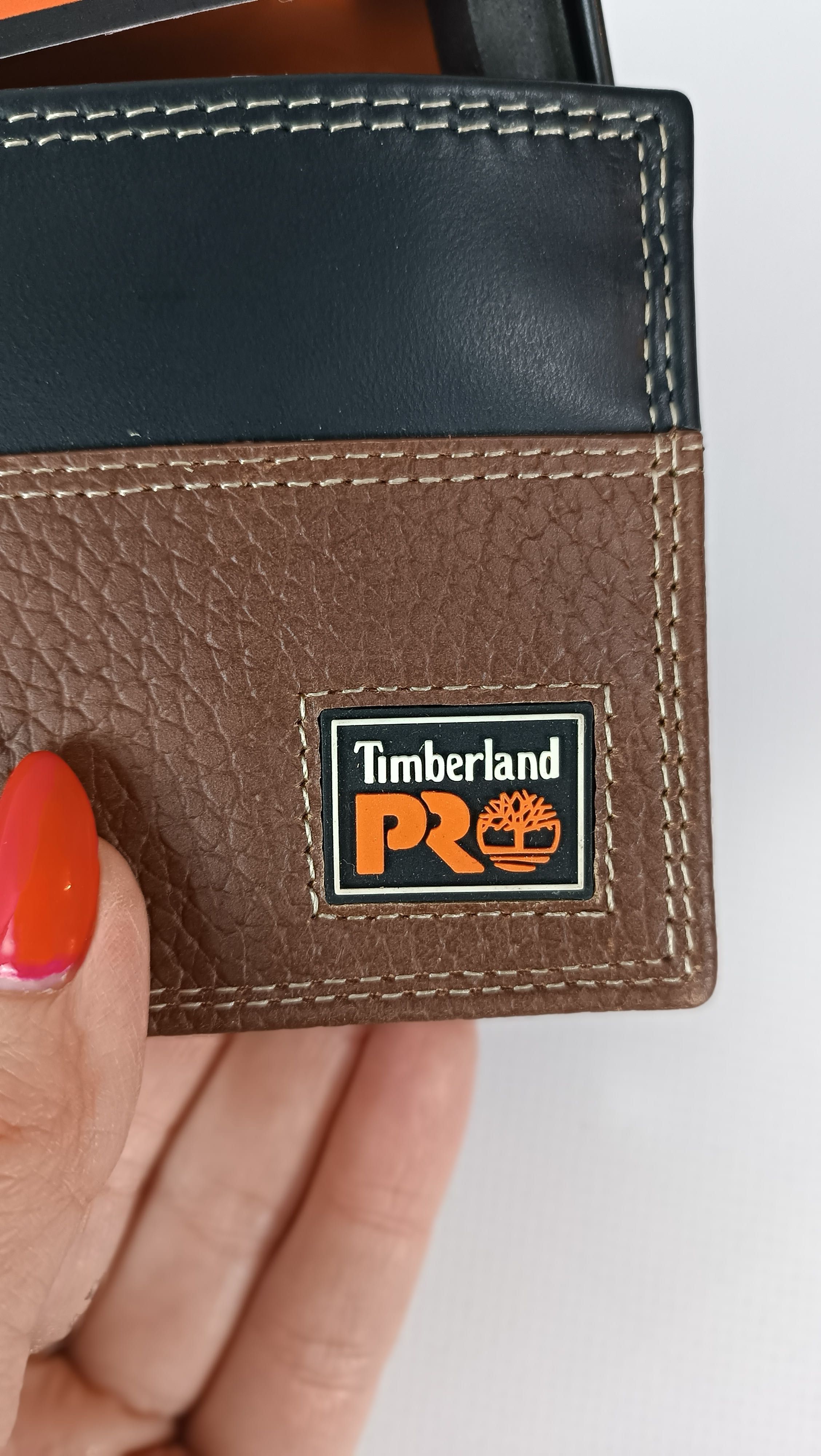 Чоловічий шкіряний гаманець Timberland PRO з захистом від зламу карт