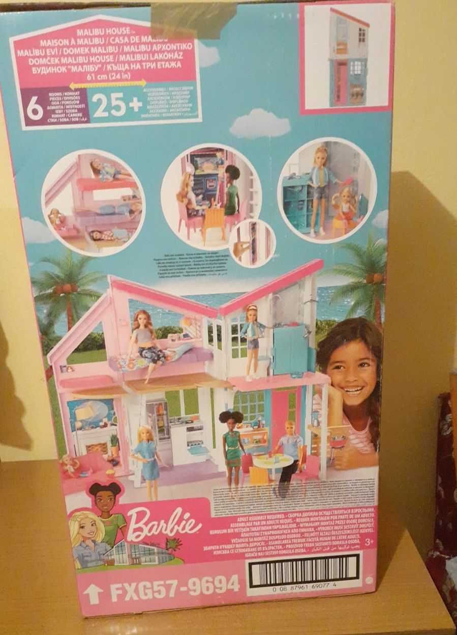 Domek BARBIE Malibu 2 poziomy firmy Mattel w kartonie jak NOWY !