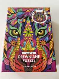 Drewniane puzzle nowe tygrys 138 elementów