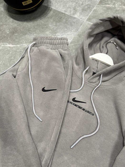 Костюм Nike Nocta Grey флісовий полар штани + худі i57/88-07