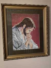 Obraz haftowany Jezus modlący się