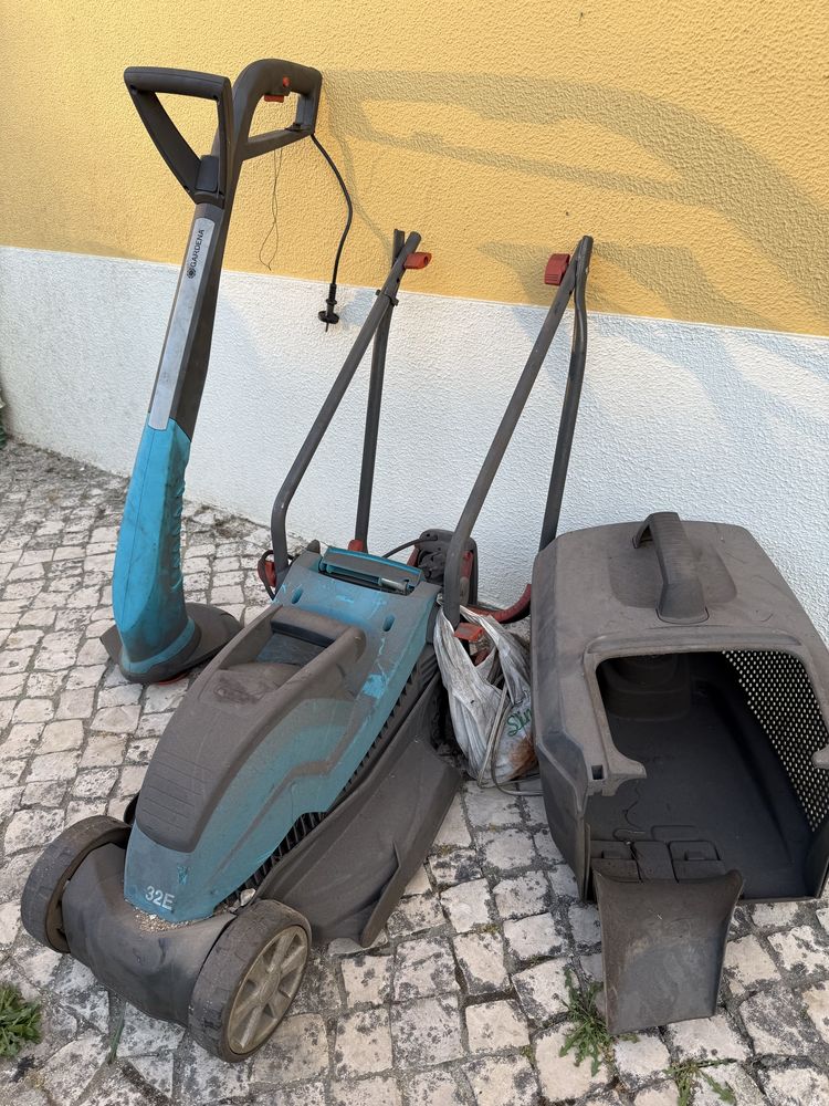 Pack Gardena Jardim Corta Relva Apara Relva Cesto maquina