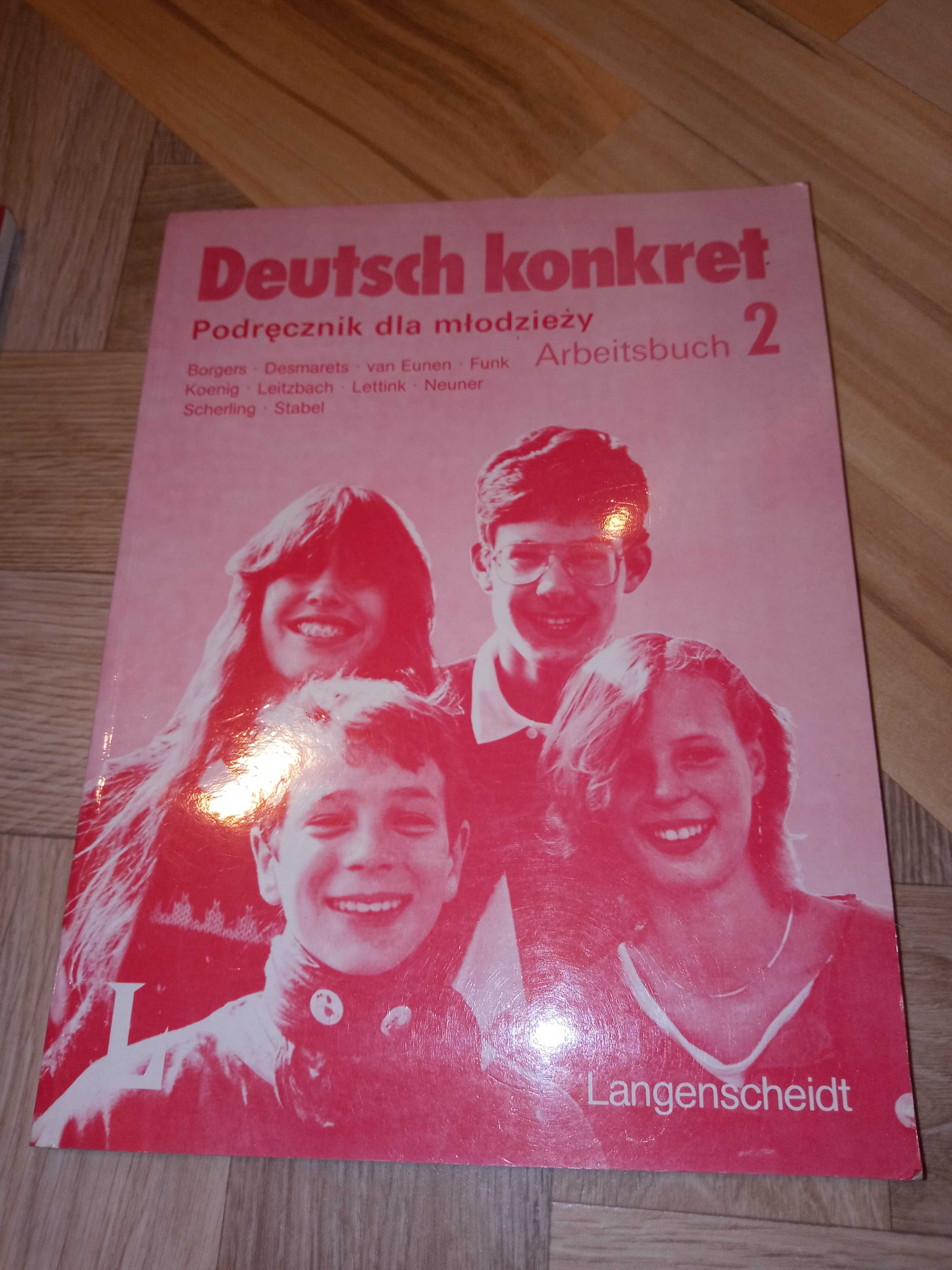 Deutsch konkret 2. Lehrbuch 2 i Arbeitsbuch 2 plus słowniczek.