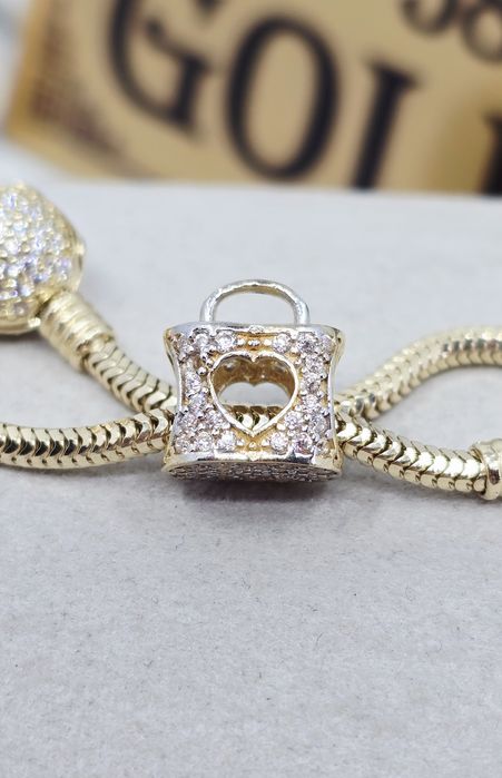 Złoty charms torebka próba 585 14k