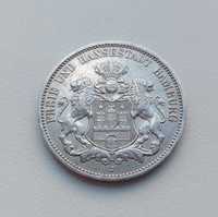 Германия 3 марки 1909 г. Гамбург серебро