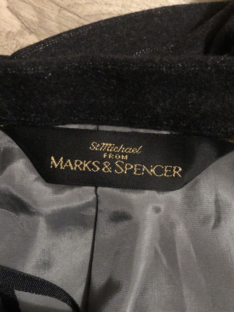 Spódnica w kolano wełniana czarna M Marks&Spencer