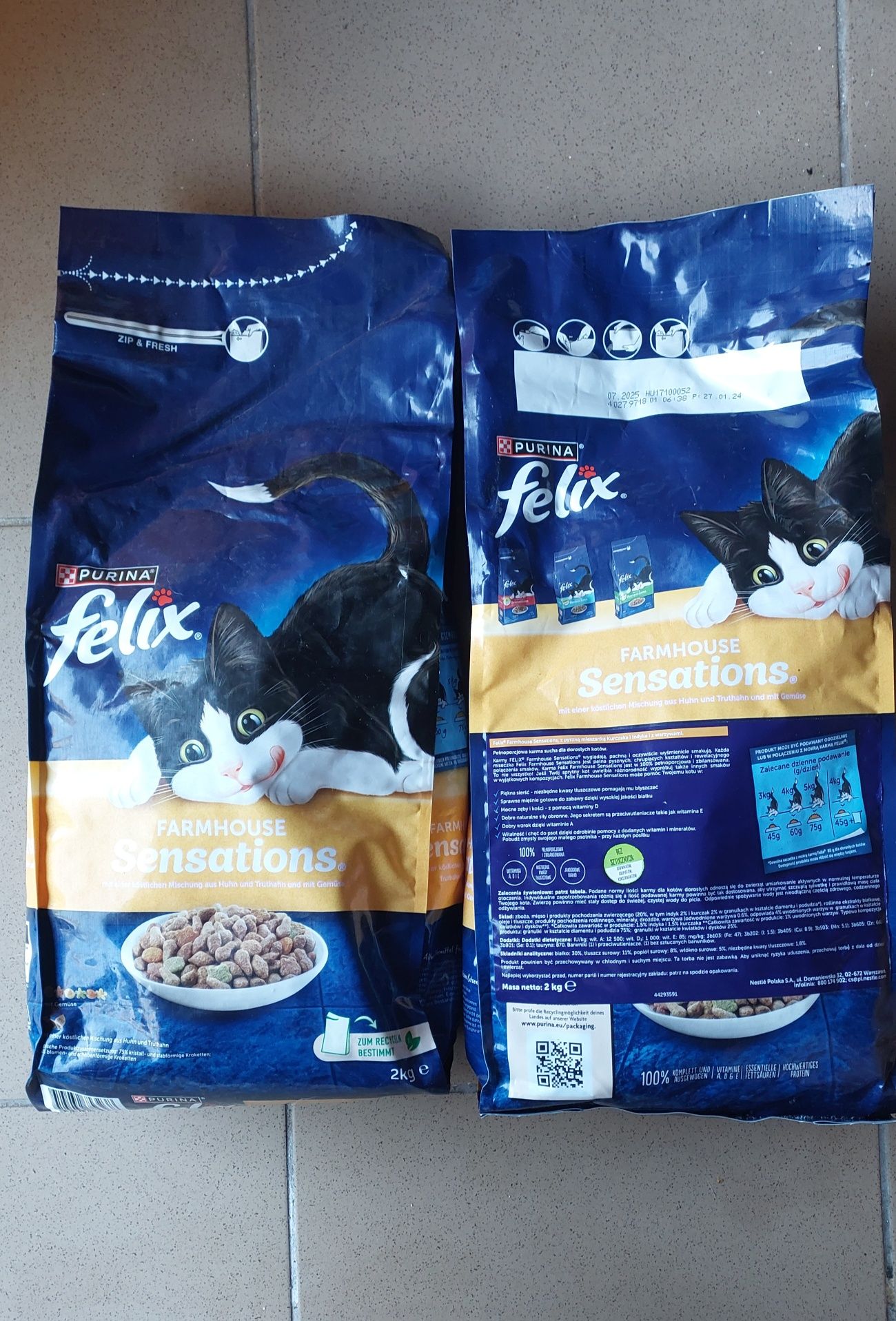 4 kilo! FELIKS Sensations SUCHA KARMA kot 2 x 2kg. KRAKÓW