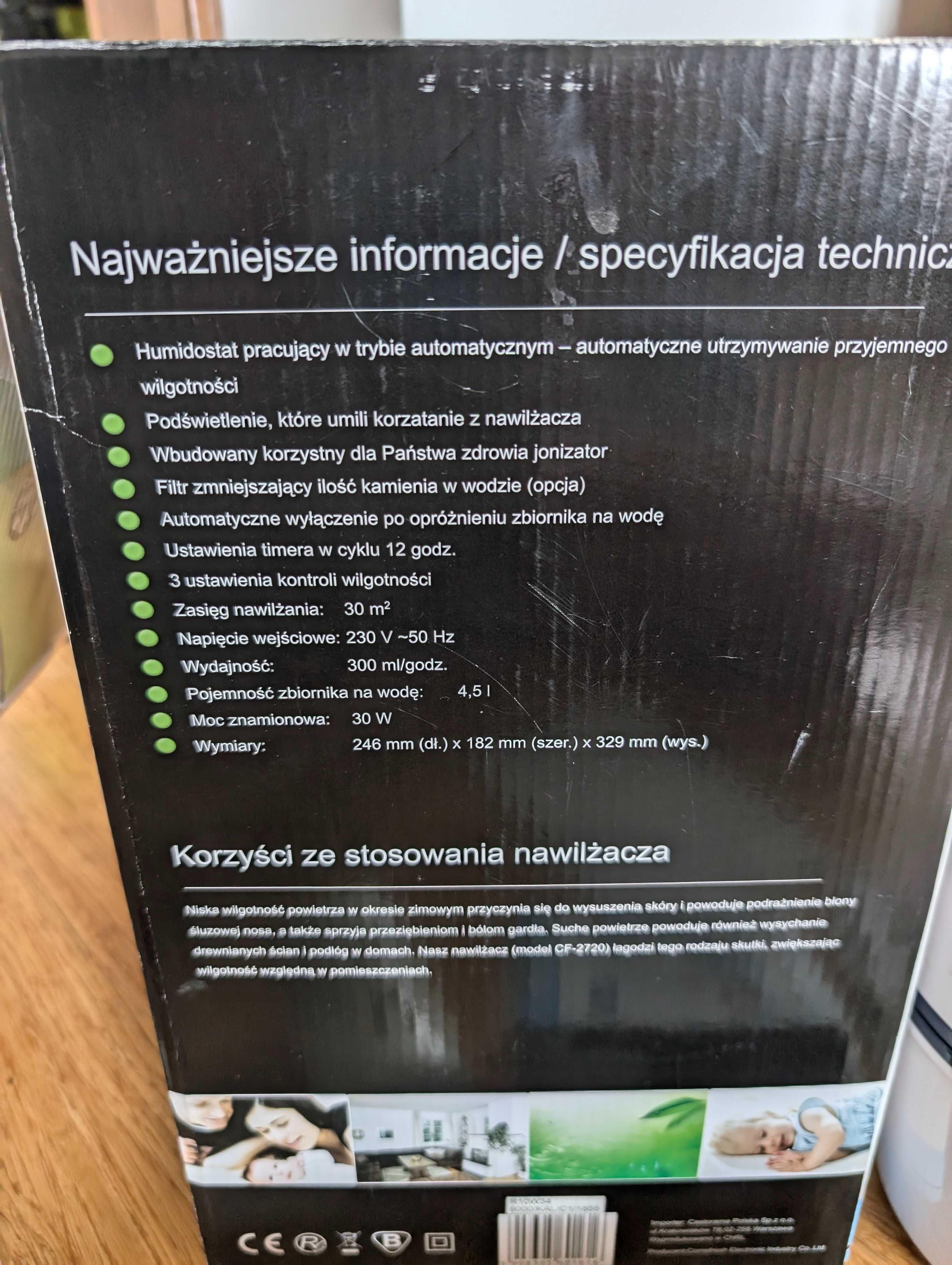 Ultradźwiękowy nawilżacz powietrza CF 2720