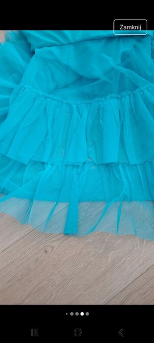 Tiulowa spódnica / ASOS / Turkusowa