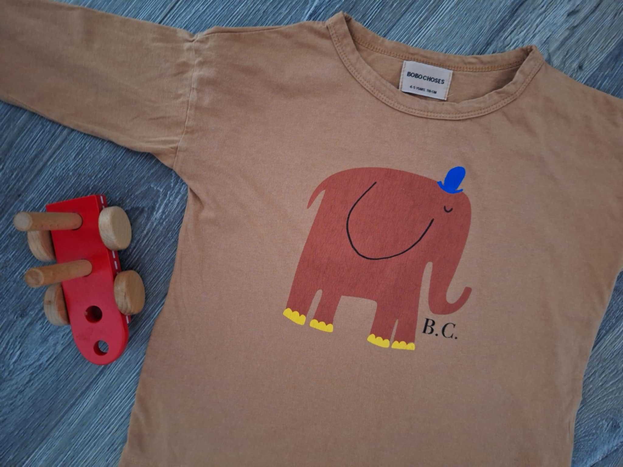 bluzka ze słoniem dla dzieci- Bobo Choses- perełka, like new