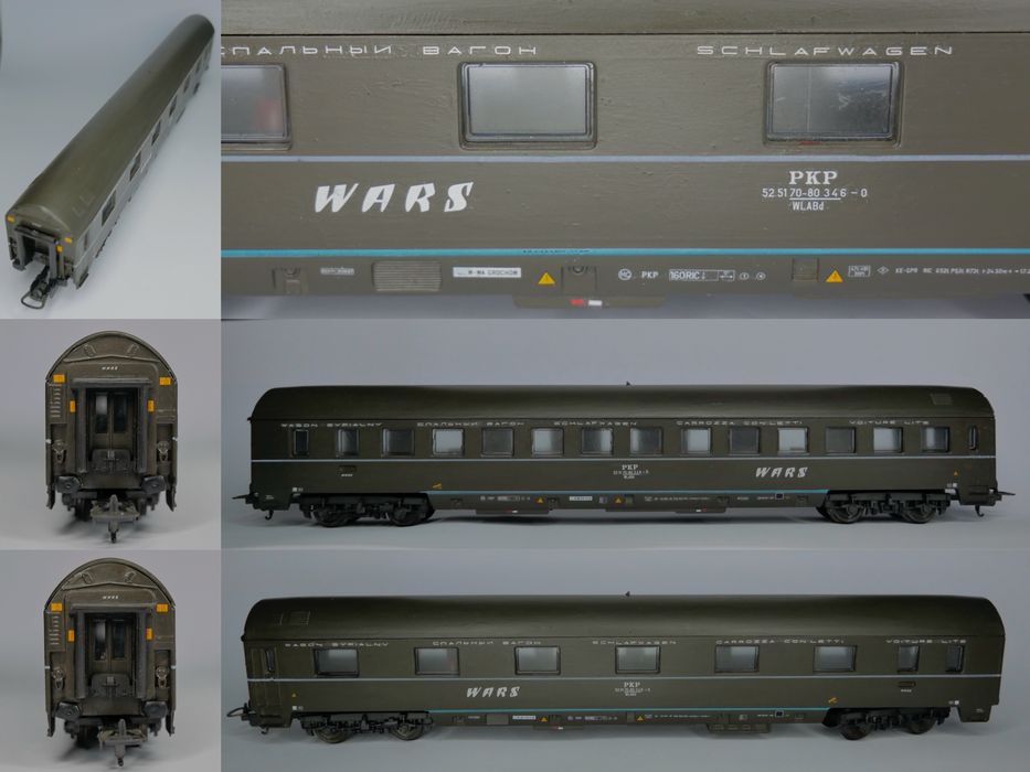 Zestaw lokomotywy parowej z wagonami skali H0