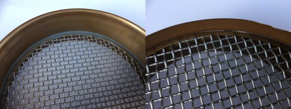 Peneiras de teste laboratorial empilháveis em latão com tampa