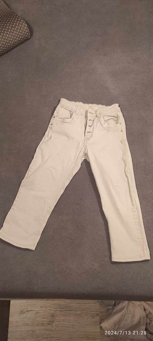 Spodnie 3/4 jeans beżowe szare białe jewelly tk maxx XS