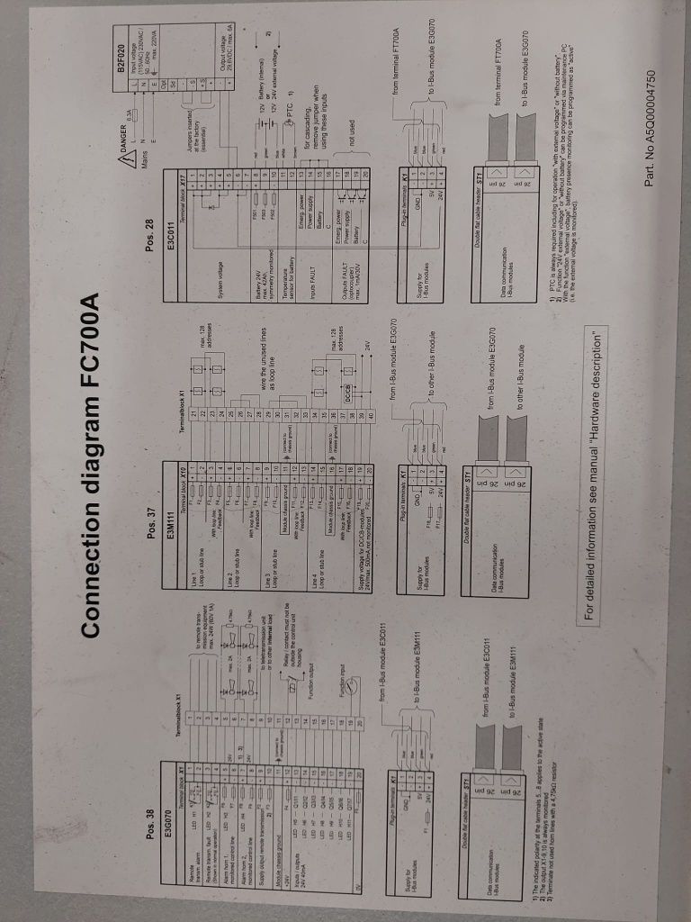 Centralka/centrala p.poż/przeciwpożarowa SIMENS fc700a-1 z drukarką