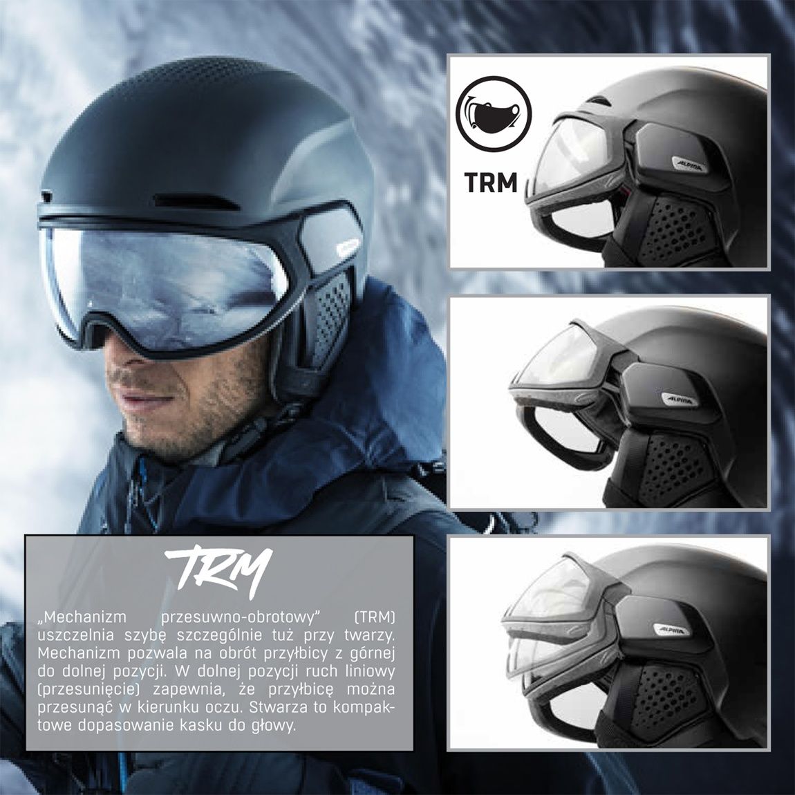 Alpina alto Q-Lite 51 55  kask narciarski dziecięcy szyba młodzieżowy
