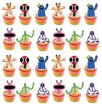 Rainbow Friends Toppery Pikery na Tort 24szt Dekoracja Urodziny Roblox
