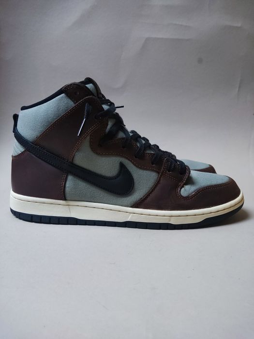 Чоловічі шкіряні кросівки Nike SB Dunk High Baroque Brown