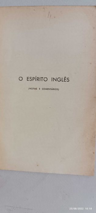 Livro Pa-3 - Thomaz Ribeiro Colaço - O espírito Inglês