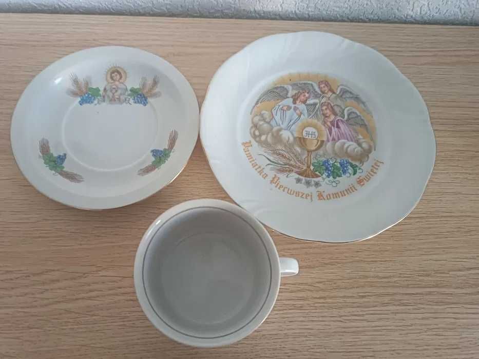 Zestaw porcelany Pamiątka pierwszej komunii Świętej x 10 szt