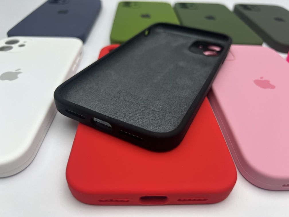 Чехол iPhone 11 Silicone case квадрат борт full Square для айфона 11