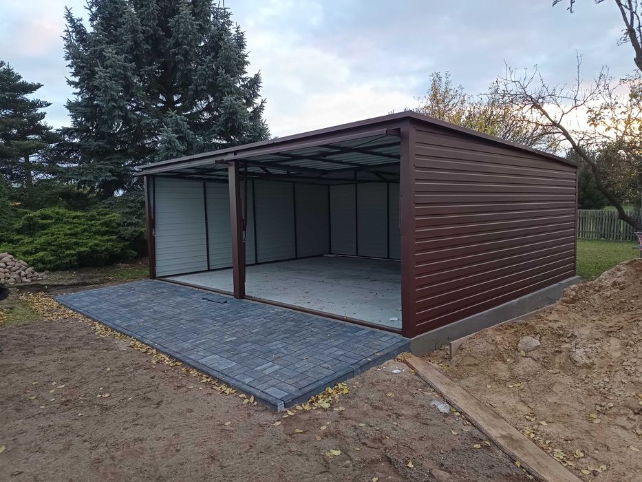 Garaże blaszane garaż blaszany 6x5 7x5 6x6 wiata blaszana profil kolor