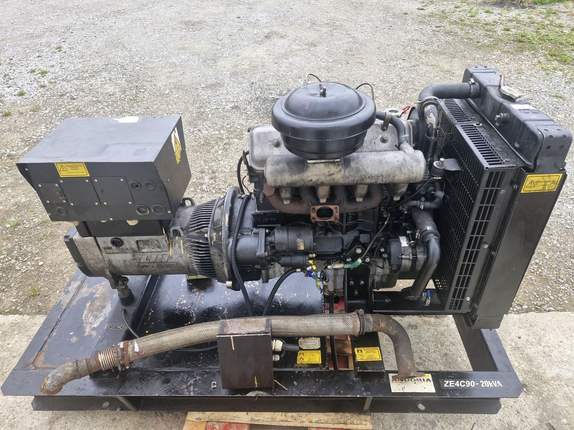 Agregat  prądotworczy Andoria 20 kW ZE4C90/4 uszkodzony silnik