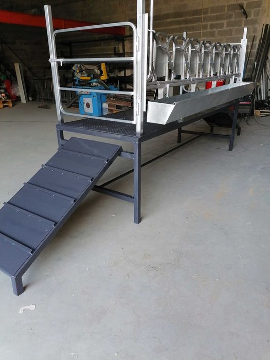 Amarre com plataforma para cabras ou ovelhas