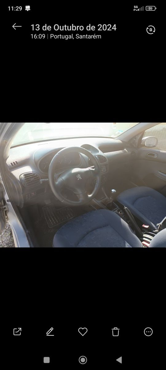Vendo Peugeot 206 1.9d 3 portas 5 lugares