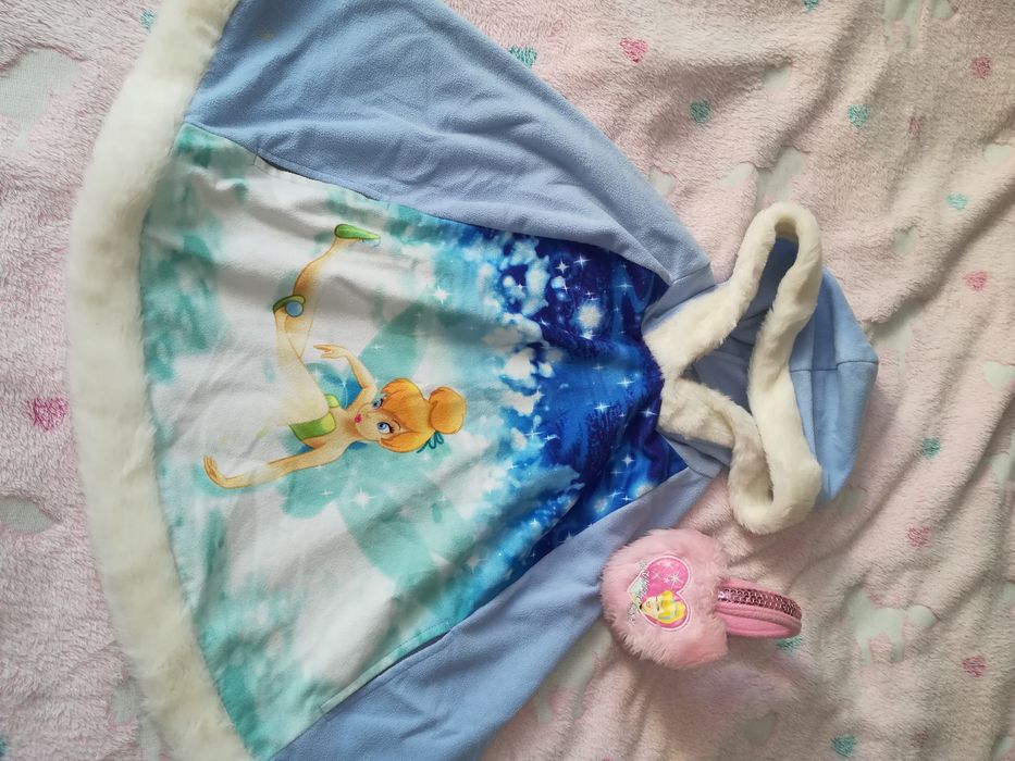 Strój śnieżynki  bal karnawałowy Dzwoneczek wraz z nausznikami z księż