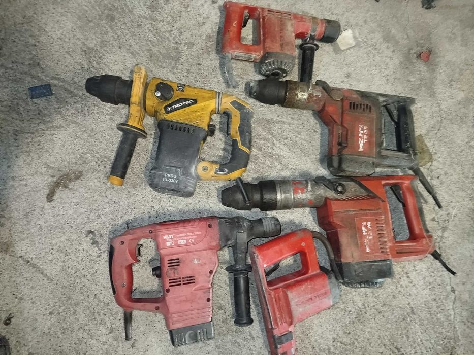 Hilti TE 74, 54 młotwiertarki uszkodzone na części