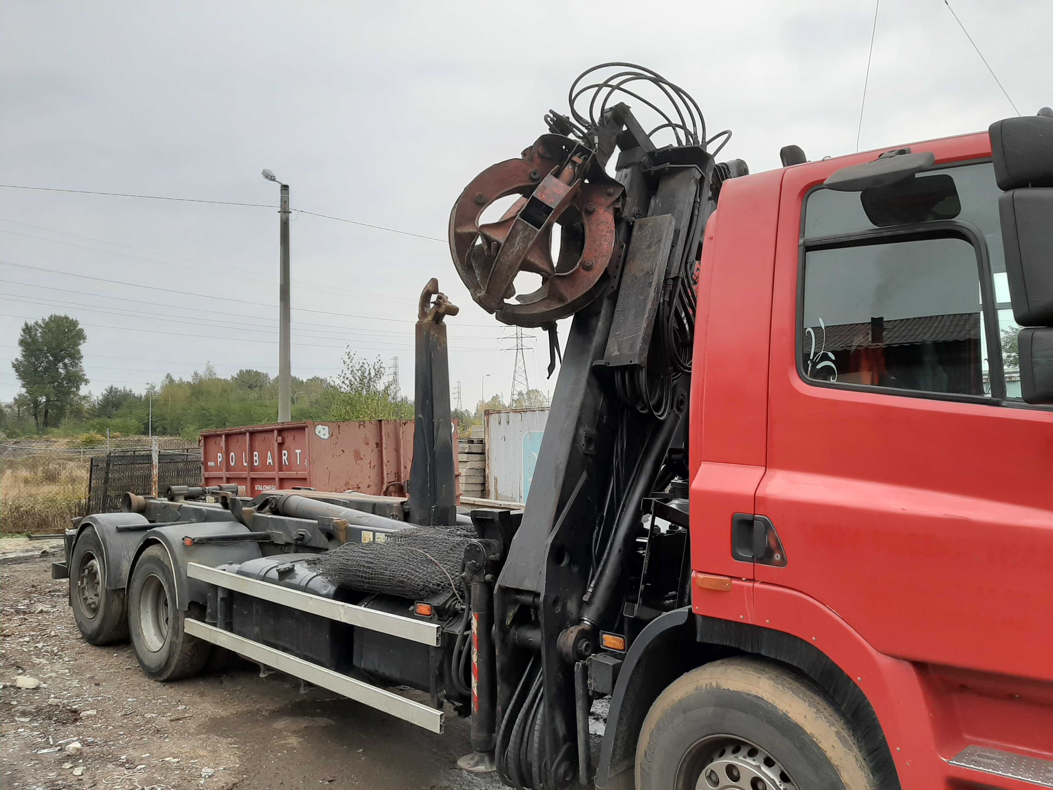 DAF CF 85 Hakowiec Meiller + HDS Loglift 165