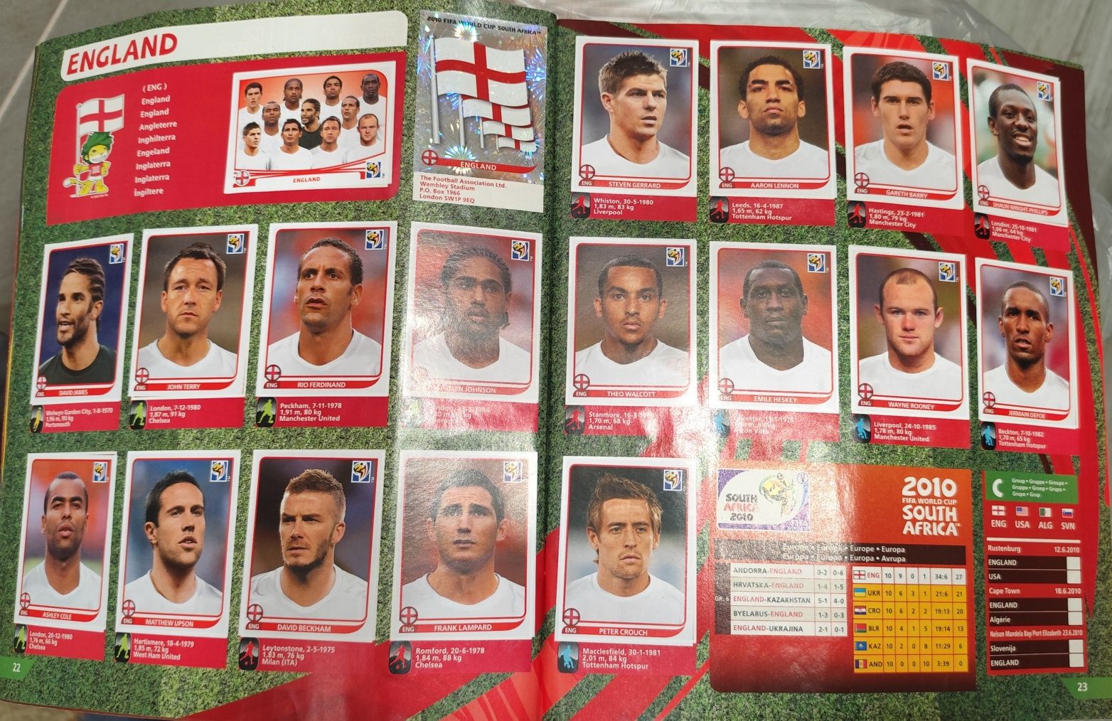 Caderneta Cromos Mundial Sul África 2010